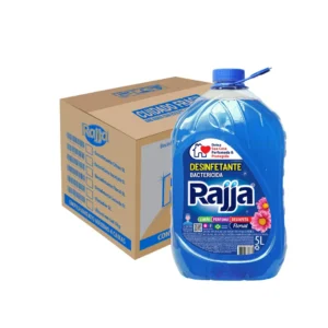 Desinfetante Bactericida Floral 5L Rajja – Caixa com 4 Unidades
